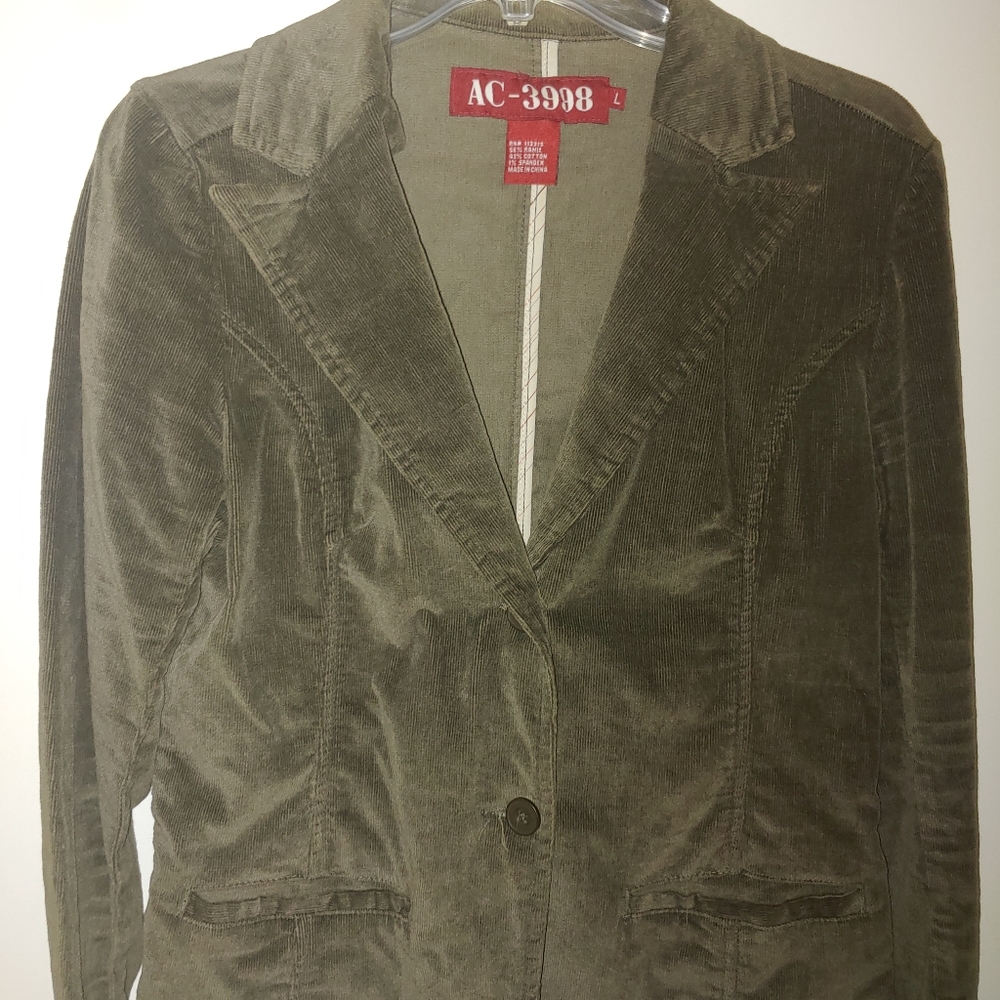 Vintage Corduroy Blazer Jacket in Green